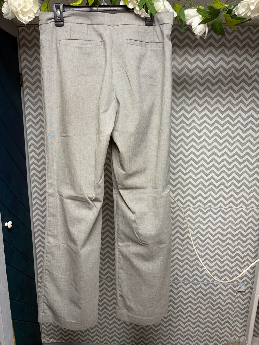 TALL Ny&Co Light Gray Dress Pants - Classic Straight Fit